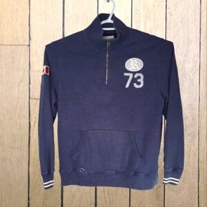 Vintage Roots Men's Sweater Size XL 1/4 Zip Fleece Blue